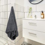 Soft Cotton Bath Towels Set - 4 Pieces (Grey)
