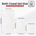 8-Piece Premium Bath Towel Set - Super Soft Cotton