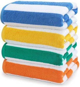 Cabana Stripe Pool Towels - Pack of 4