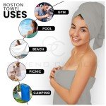 Boston 8-Piece Cotton Towel Set in Silver