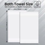 Ultra Soft Cotton Bath Towels Set of 2