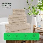 Monaco Premium 10-Piece Towel Set - Mink