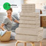Monaco Premium 10-Piece Towel Set - Mink