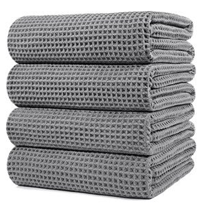 Oversized Quick-Dry Microfibre Bath Towels - 4 Pack