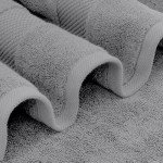 Luxury Large Bath Towels - Set of 4 Grey