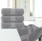 Luxury Large Bath Towels - Set of 4 Grey