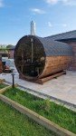 Harvia M3 Wood Fired Barrel Sauna with Panoramic Window