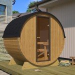 KeiCo 160 Terrace Space-Saving Barrel Sauna