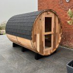 Outdoor Barrel Sauna with Panoramic Views - Red Cedar