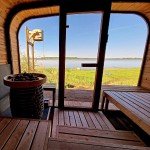 Outdoor Barrel Sauna with Harvia Heater