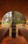 Outdoor Barrel Sauna with Electric or Wood Heater