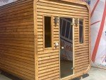 Outdoor Barrel Sauna with Harvia Heater