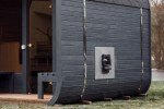 Outdoor Barrel and Cube Sauna with Terrace