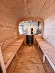 Outdoor Barrel Sauna with Harvia Heater