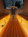 Outdoor Barrel Sauna with Harvia Electric Heater