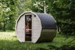Barrel Outdoor Sauna in Scandinavian Spruce Wood