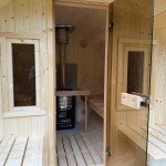 KeiCo 4-Person Outdoor Barrel Sauna with Heater