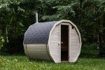 Barrel Outdoor Sauna in Scandinavian Spruce Wood