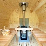 KeiCo 4-Person Outdoor Barrel Sauna with Heater