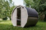 Barrel Outdoor Sauna in Scandinavian Spruce Wood