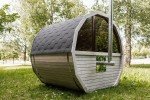 Barrel Outdoor Sauna in Scandinavian Spruce Wood