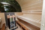 Barrel Outdoor Sauna in Scandinavian Spruce Wood
