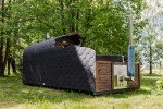 Outdoor Barrel Sauna and Hot Tub Combo