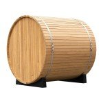 Thermo-Treated Hemlock Barrel Sauna