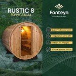 Fonteyn 8 ft. Rustic Barrel Sauna