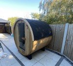 Thermo-Treated Hemlock Barrel Sauna