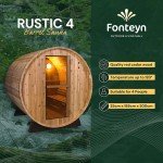 4 ft. Rustic Fonteyn Barrel Sauna