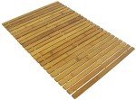 HOMION Folding Bamboo Bath Mat for Sauna & Shower