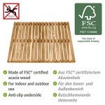 Acacia Wood Shower Grate for Indoor/Outdoor Use