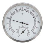 Atyhao 2 in 1 Stainless Steel Sauna Room Thermometer Hygrometer, Thermo Indoor for Sauna Steam Room Bathroom Accessories