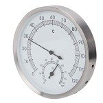 Atyhao 2 in 1 Stainless Steel Sauna Room Thermometer Hygrometer, Thermo Indoor for Sauna Steam Room Bathroom Accessories