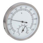 Atyhao 2 in 1 Stainless Steel Sauna Room Thermometer Hygrometer, Thermo Indoor for Sauna Steam Room Bathroom Accessories