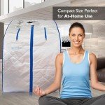 SereneLife, Sauna, Home Sauna Tent, Portable Sauna, Infrared Sauna, Home Steam Sauna, Steam Room, sauna bag, One Person Indoor Sauna box with Heating Foot Pad, Portable Chair and remote controller