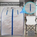 SereneLife, Sauna, Home Sauna Tent, Portable Sauna, Infrared Sauna, Home Steam Sauna, Steam Room, sauna bag, One Person Indoor Sauna box with Heating Foot Pad, Portable Chair and remote controller