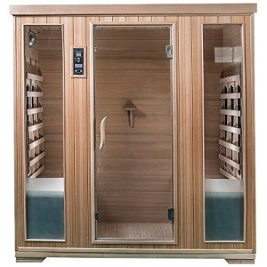SaunaMed 4 Person Classic Hemlock FAR Infrared Sauna EMR Neutral™