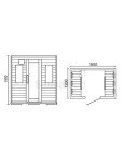 SaunaMed 4 Person Classic Hemlock FAR Infrared Sauna EMR Neutral™