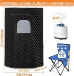 Full-Size Portable Steam Sauna Box 2000W
