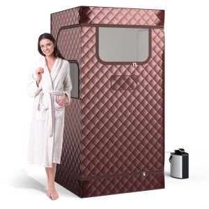 COSTWAY Portable Full Body Steam Sauna Box