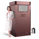 COSTWAY Portable Full Body Steam Sauna Box