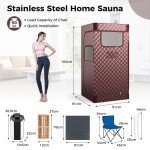 COSTWAY Portable Full Body Steam Sauna Box