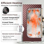 COSTWAY Portable Full Body Steam Sauna Box