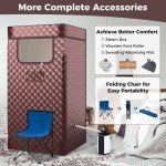 COSTWAY Portable Full Body Steam Sauna Box