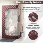 COSTWAY Portable Full Body Steam Sauna Box