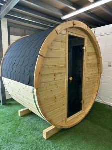 1.45m Barrel Sauna with Harvia Electric Heater