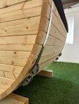 2m Barrel Sauna with Harvia Electric Heater