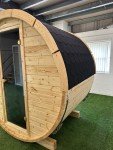2m Barrel Sauna with Harvia Electric Heater